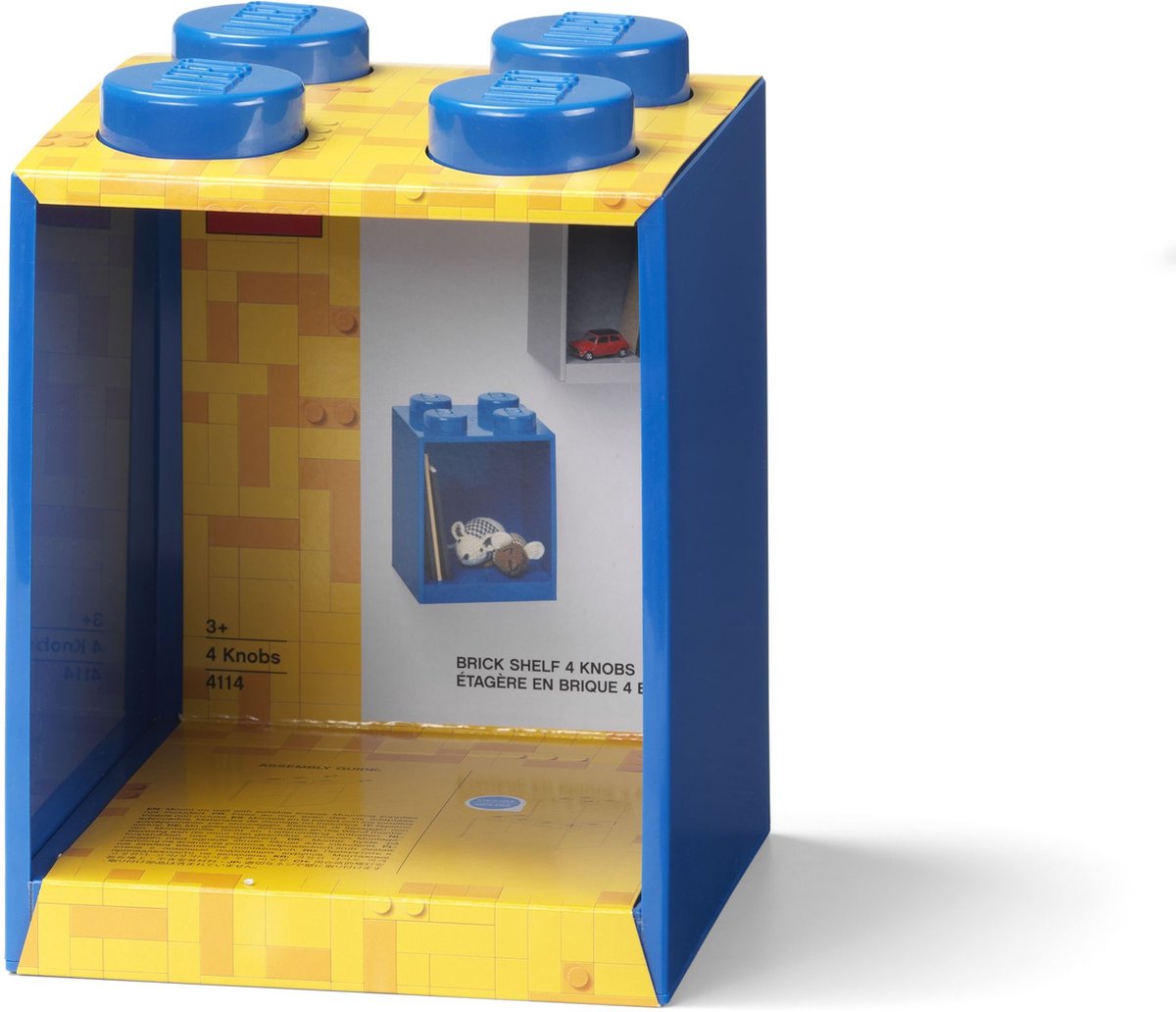 Room Copenhagen LEGO Brick Shelf 4 noppen - Blauw wandrek thumbnail 2