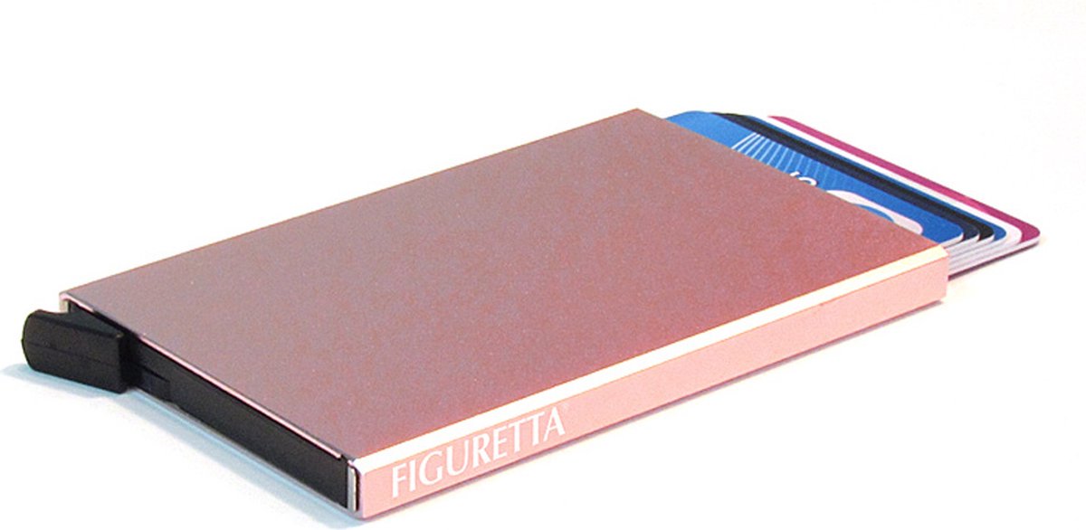 Figuretta ® RFID Creditcardhouder - 6 pasjes - Aluminium - Pasjeshouder - Kaarthouder - Card Protector  - Roze - Figuretta
