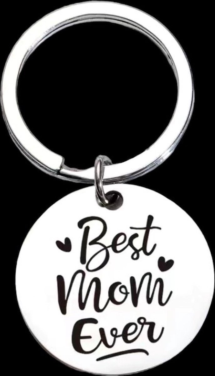 Sleutelhanger BEST MOM EVER ( Mama) 3 x 3 cm