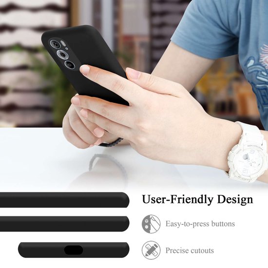 Étui Cadorabo pour Motorola EDGE+ en NOIR LIQUIDE - Housse de protection en silicone TPU flexible Case Cover