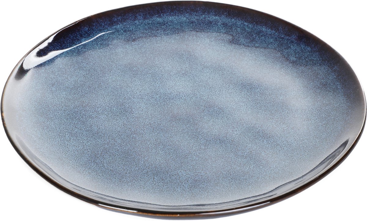 HOMLA Casper marineblauw dessertbord 20cm modern design 100% steengoed