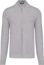 Pullover/Cardigan Heren XL Kariban Rolkraag Lange mouw Grey Melange 50% Katoen, 50% Acryl