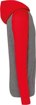 SportSweatshirt Kind 6/8 years (6/8 ans) Proact Lange mouw Grey Heather / Sporty Red 65% Polyester, 35% Katoen