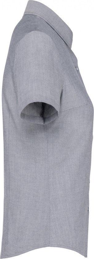 Chemisier Femme 3XL Kariban Manches Courtes Oxford Zinc 70% Katoen, 30% Polyester