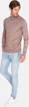 Mario Russo Coltrui - Trui Heren - Sweater Heren - Coltrui Heren - XXL - Deep Taupe