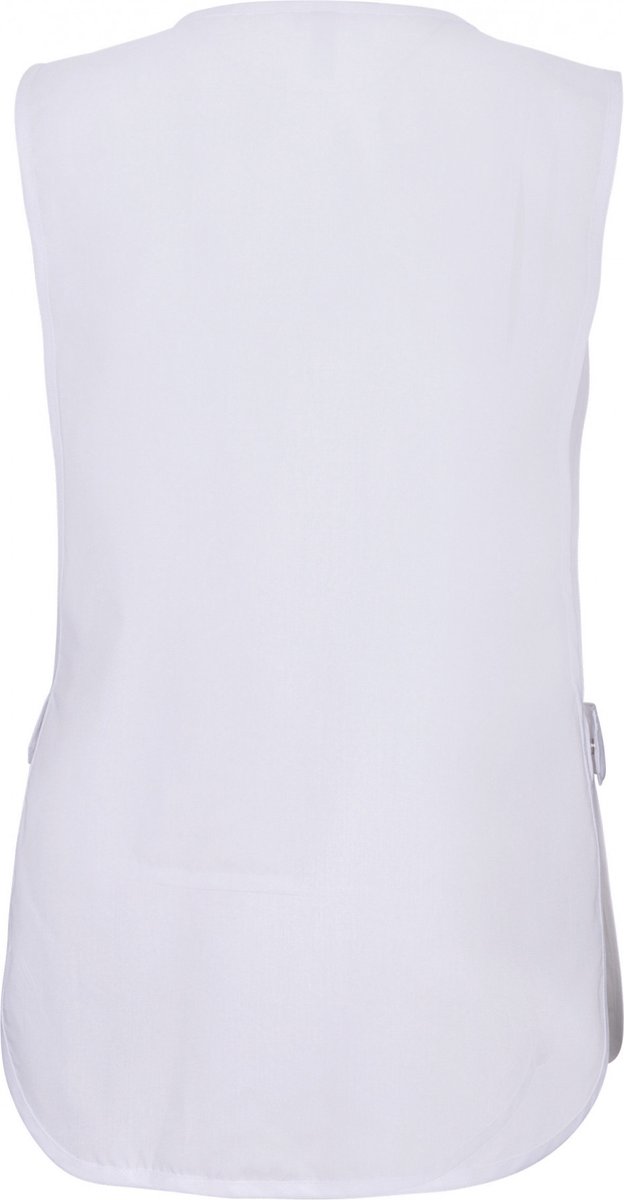 Schort/Tuniek/Werkblouse Dames L/XL Kariban White 65% Polyester, 35% Katoen