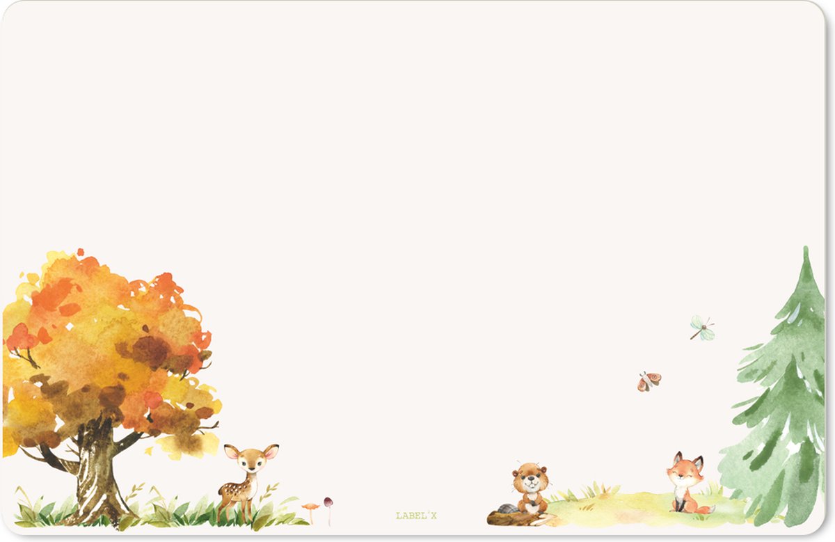 Label2X - Knutselmat Woodland - 60x35cm - Placemats