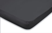 Drap-housse Eleganzzz en Hoeslaken - Anthracite - Hoeslaken 140 x 210/220 cm - 160 x 200 cm - Double - 100 % Katoen - Topper - Draps housses