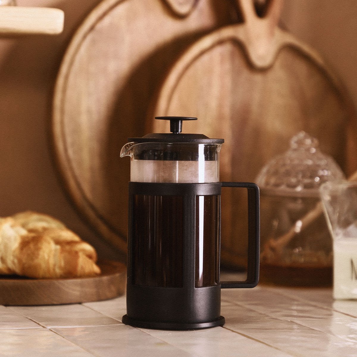 HOMLA brewer koffie- en theemaker - theemaker combinatieapparaat koffiezetapparaat - glas en kunststof roestvrij staal mat zwart 0,35 L