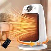 Elektrische Mini Heater - 1200W Vermogen - Energiezuinig - Aanraakbediening - LED-Display - 90° Oscillatie - Oververhittingsbeveiliging - Draagbare Verwarming voor Thuis en Kantoor