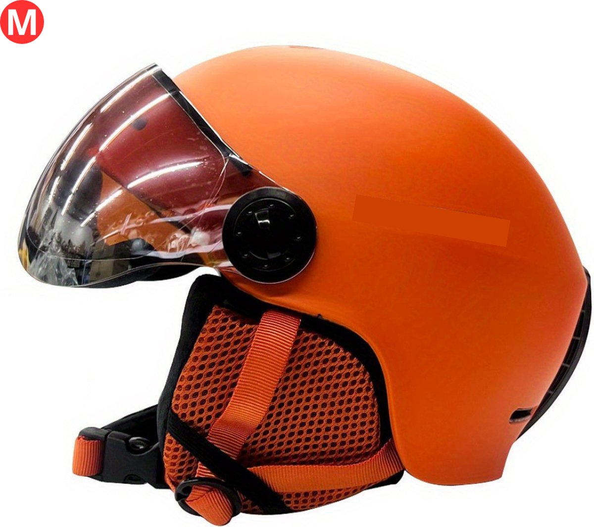 Livano Skihelm - Met Vizier - Ski Gadgets - Dames - Heren - Wintersport - Ski - Oranje - Maat M