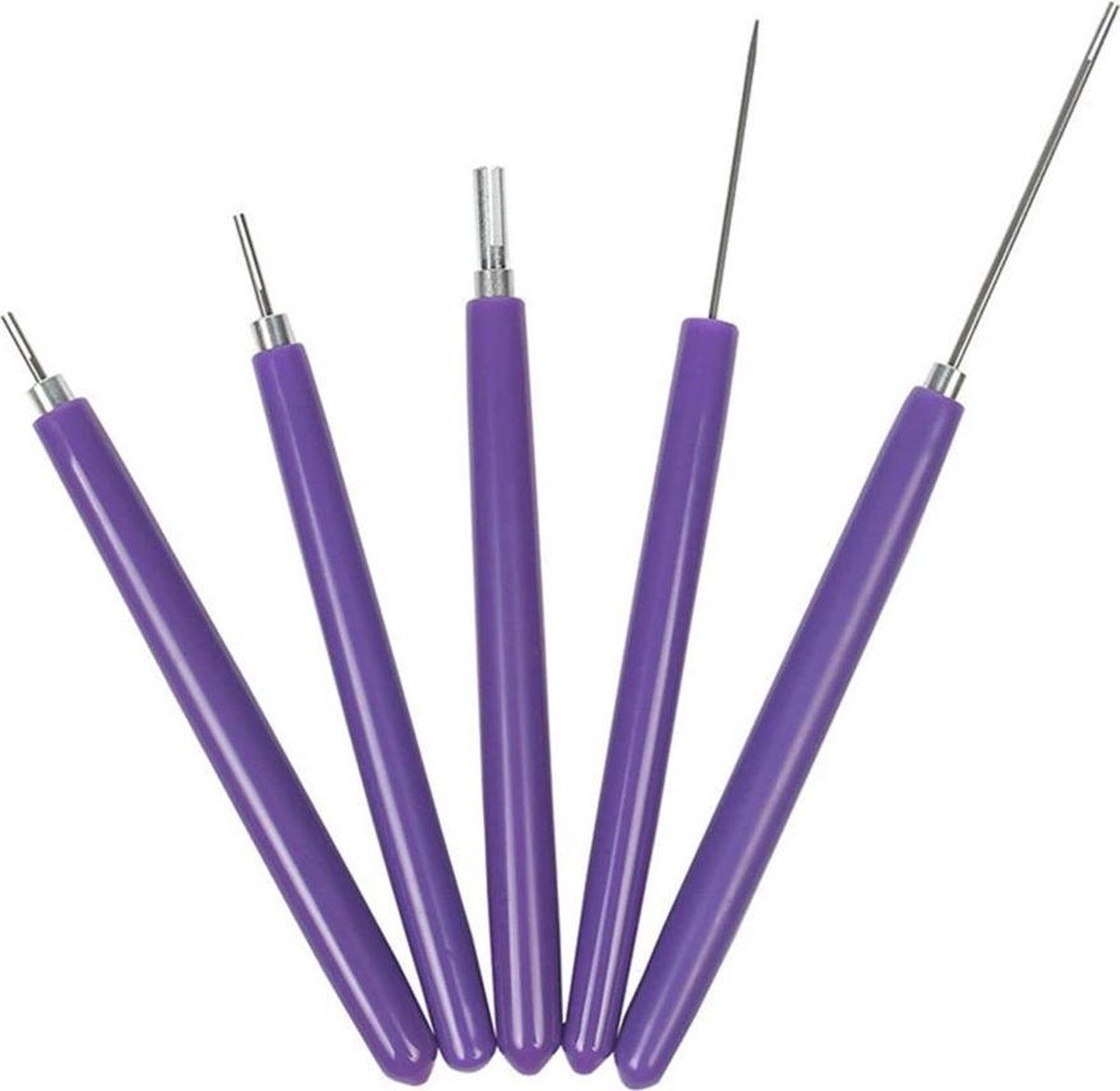 Quilling gereedschap - set met 4x rolpen en 1x priem - Tools voor filigraan papierkunst — afbeelding 3