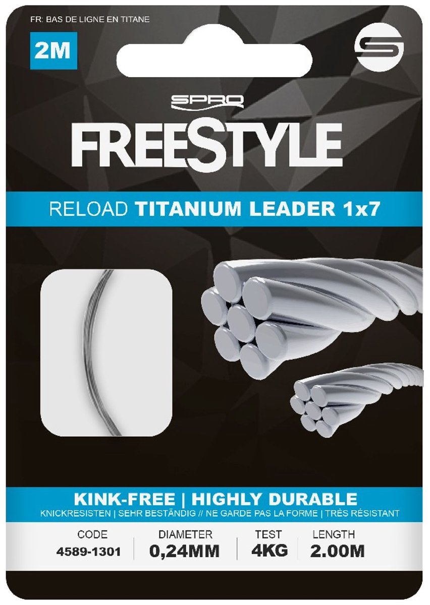 Spro Reload Titanium 2 M Leider Zilver 0.240 mm