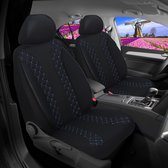 Autostoelhoezen voor VW Touran 2 2015 in pasvorm, set van 2 stuks Bestuurder 1 + 1 passagierszijde N - Serie - N706 - Zwart/blauwe naad