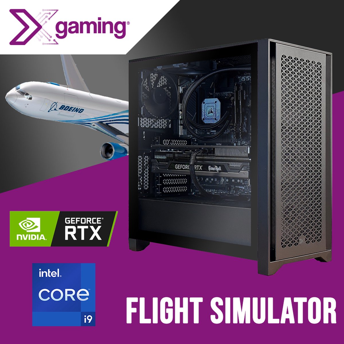 Microsoft Flight Simulator 2020 PC Intel i9-14900, RTX 4090, 32GB, 2TB NVME SSD, WiFi+Bluetooth
