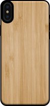 Smartphonica Telefoonhoesje voor iPhone X/Xs met houten look - backcover bamboo kunsthout hoesje - Bruin / Kunsthout;TPU / Back Cover geschikt voor Apple iPhone X/10;Apple iPhone Xs