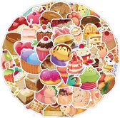 Toetjes & Dessert Stickers 50 Stuks | Eten Stickers | | Food Stickers | Taart | Cupcakes | Ijsjes | Laptop Stickers | Stickers Kinderen en Volwassenen | Stickervellen | Plakstickers | Koffer Stickers | Stickers Bullet Journal en Planner