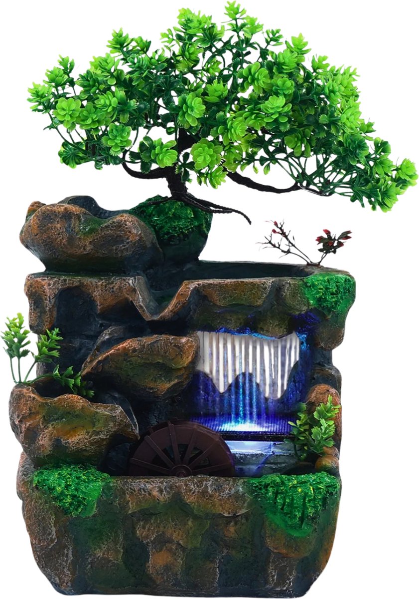 Beroli Kamerfontein Waterval Tafelfontein LED Licht Waterornament Indoor Fontein Meditatie