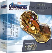 Trefl - Puzzles - "500+5 Wooden Shaped Puzzles" - Infinity Gauntlet / Marvel Heroes