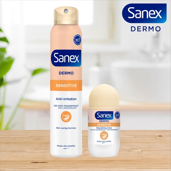 Sanex Dermo Sensitive Deodorant Anti-Transpirant Roller 6 x 50ml - Voordeelverpakking - Sanex