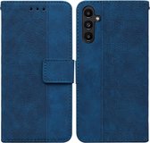 Coverup Geometric Book Case - Geschikt voor Samsung Galaxy A25 Hoesje - Blauw