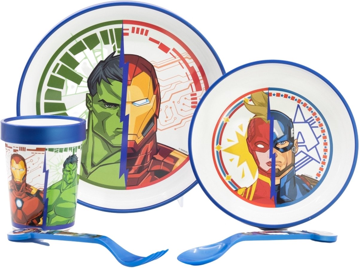 Servies set Avengers (Anti slip)