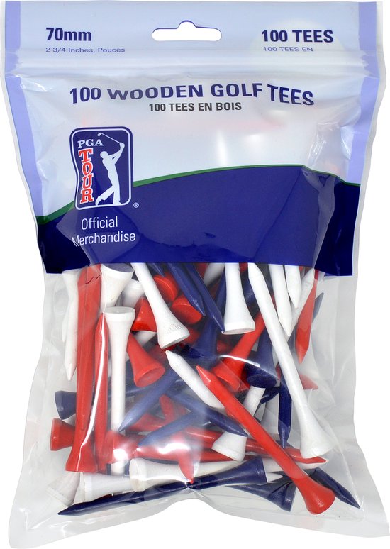 Houten Golf Tees 70 mm - PGA Tour - Duurzaam & Kleurrijk van houten — afbeelding 2