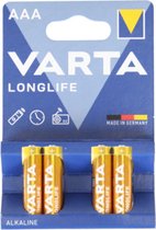 Pile alcaline Varta Longlife AAA 40 pièces (10 blisters de 4)