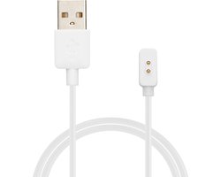 kwmobile USB-oplaadkabel geschikt voor Xiaomi Mi Band 10 / 9 / 8 / 8Pro / Redmi Watch 3 Active kabel - Laadkabel voor smartwatch - in wit