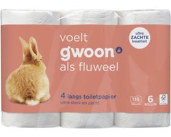 G’woon 4 laags toiletpapier - 6 rollen