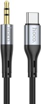 Hoco UPA22 USB-C naar 3.5mm Jack Audiokabel Siliconen 1M Zwart