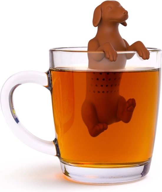 Foto: Theezeef teckel tea infuser thee ei hot dog hond thee filter losse thee wiener bruin fred