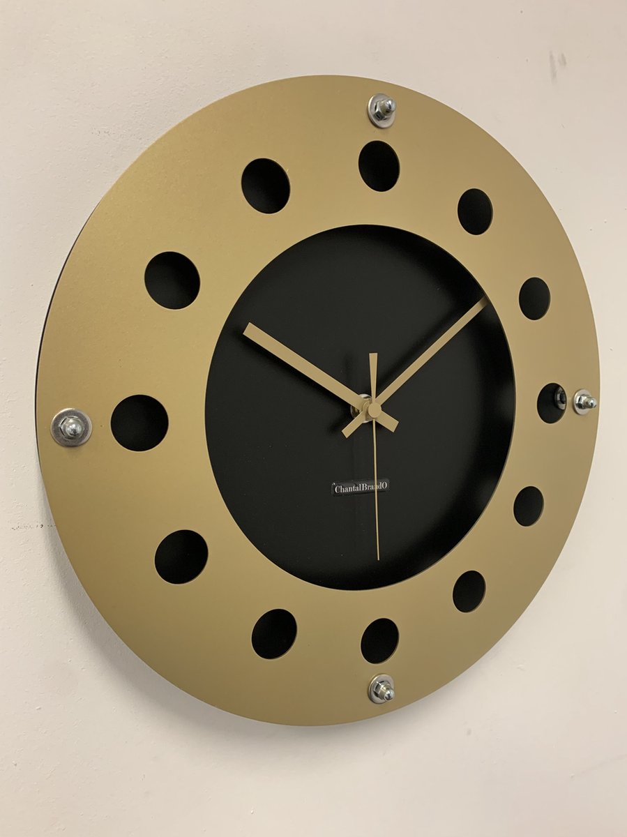 Wandklok CHANTALBRANDO -- GOLDEN EARRING -- MODERN DESIGN --