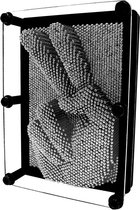 MikaMax Pin Art XL - 20 cm - Maak je eigen vormen! - Spijkerkunst - DIY - Zwart - Spijkerspel