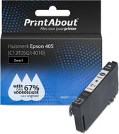 PrintAbout huismerk Inktcartridge 405 (C13T05G14010) Zwart geschikt voor Epson