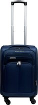 Bol.com Dubai Abudabi Handbagage Koffer - 55 cm - 42/46 Liter - Expandable - Blauw aanbieding