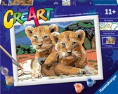 Ravensburger CreArt Little Lion Cube - Schilderen op nummer voor kinderen