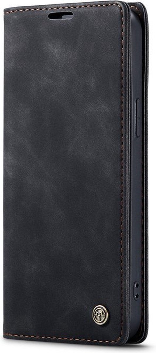 CaseMe book case leer - Apple iPhone 15 Pro Max - zwart