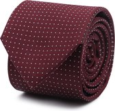 Convient - Cravate Silk Dots Bordeaux - Cravate de Luxe pour hommes en 100% Soie - Dots