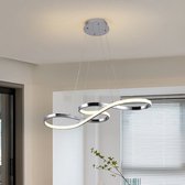 Chandelix - Lampe suspendue Chrome - Télécommande - pour intérieur - industriel - avec 3 points lumineux - salle à manger - chambre - cuisine - LED