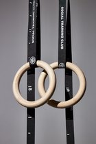 Social Training Club - Gym Ringen - Gymnastic Rings - Calisthenics - Bodyweight Training - Houten olympische ringen met de perfecte dikte en getallen voor afstellen
