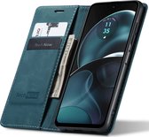 Hoesje geschikt voor Motorola Moto G14 - Book Case Leer Slimline Blauw