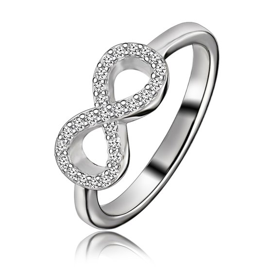 Juwelier Zwartevalk zilveren (gerhodineerd) infinity ring - 21.284/18--