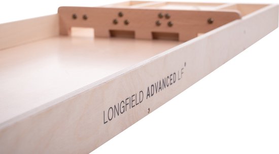 Longfield Sjoelbak Deluxe Advanced - Light Finish - 200 cm - met 30 Sjoelstenen - Wedstrijdsjoelbak - Goede Kwaliteit - Longfield