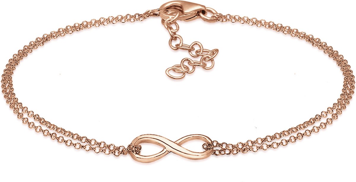 Elli Dames Armband Dames Oneindigheid Trend Symbool in 925 Sterling Zilver
