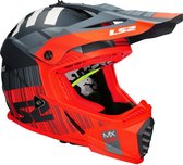 LS2 Helm Fast EVO Mini Xcode MX437 mat fluor oranje / blauw maat M