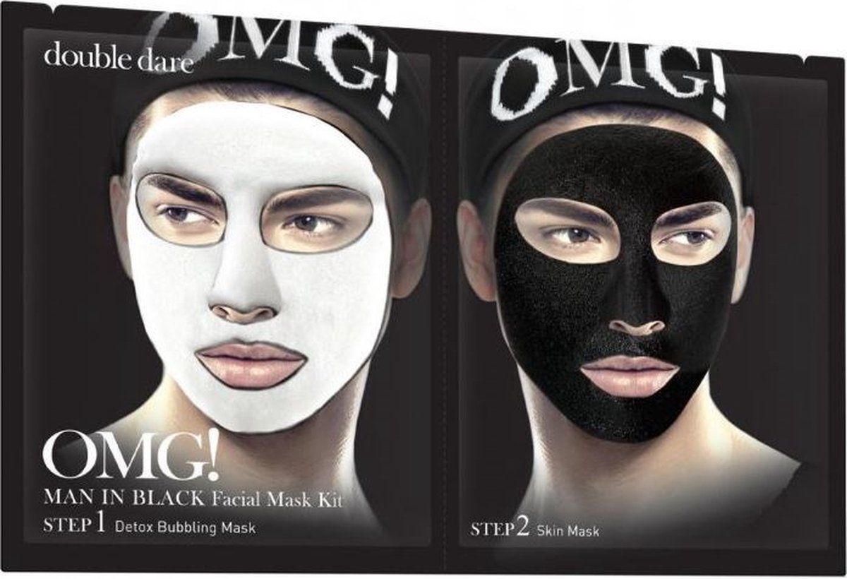 Goedkoopste Double Dare Masker OMG! Man in Black Facial Mask Kit Mask