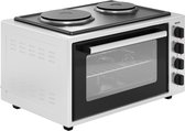 Wiggo WMO-E4562H(W) - Vrijstaande oven met kookplaat 2000 W - 45 liter - 5 jaar Garantie - Wit