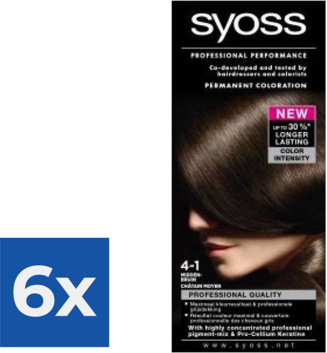 Syoss Color baseline 4-1 Middenbruin - 1 stuk - Voordeelverpakking 6 stuks