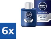 NIVEA MEN Protect & Care - 100 ml - Aftershave Balsem - Voordeelverpakking 6 stuks